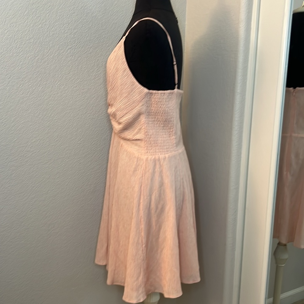 Abercrombie & Fitch Crepe Pleated Mini Dress Size Large Tall - Picture 4 of 9